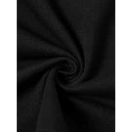 [1pc Soft Cartoon Tee] 1pc Women's Soft Stretchy Cartoon Graphic Print T-Shirt | Relaxed Fit Round Neck Short Sleeve Tee for Casual, Gym & Outdoor Activities | Machine Washable All-Season Comfort, Breathable Fabric, Playful Design