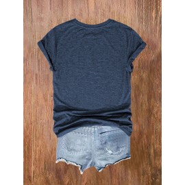 [Bohemian | Soft Stretch] Women's Bohemian T-Shirt | Soft Stretch Round Neck Short Sleeve Top | Fox & Pine Forest Graphic, All-Season Casual, Machine Washable, Multi-Color S-XXL