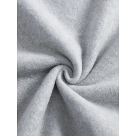 [Cute Sweatshirt] Soft Pink Women's Plus Size Cute Cartoon Character Print Sweatshirt | Miser Brothers & We're Too Much! Graphic, Machine Washable Casual Winter & Autumn Top, Cozy Comfort Clothing, Relaxed Fit Pullover