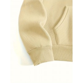 Plus Size, Women's Winter Elegant Geometric Print Hooded Sweatshirt - Cozy Pullover Hoodie with Book & Floral Design, 