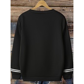 Plus Size, Women's Plus Size Long Sleeve Sweatshirt - Religious Christmas Graphic 