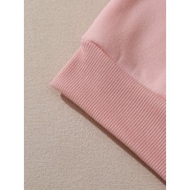 Plus Size Cozy Chic Letter Print Drawstring Hoodie - Soft Warm Fleece Lined Long Sleeve Sweatshirt with Relaxed Fit for Fall & Winter - Women's Comfortable Casual Wear for Everyday