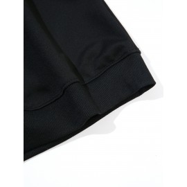 Plus Size Christmas Santa Print Sweatshirt, Casual Long Sleeve Crew Neck Pullover Sweatshirt, Women's Plus Size Clothing