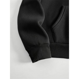 [Plus Size Hoodie] Soft Women's Plus Size Oversized Hoodie with New Jersey 93 Graphic Print | Machine Washable, Comfortable Clothing, Durable Fabric, Streetwear Fashion, Relaxed Fit, Breathable Material, Unisex Style, Black with White Lettering