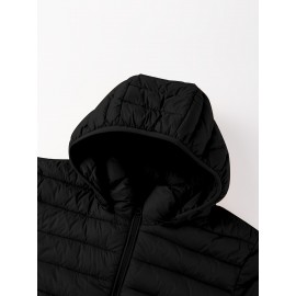 [Chic Beige Coat] Elegant Chic Beige Lightweight Nylon Women's Mid-Length Coat | Regular Fit Zipper Front for Commuting & Casual Outings