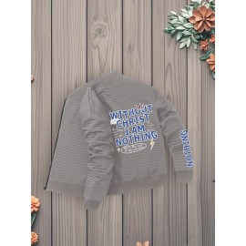 Women's Jacket - Christian Faith Statement Outerwear, Zip-Up Baseball Collar Coat, Machine Washable Polyester Jacket for Everyday & Special Occasions, Versatile Layering, Bold Print Design, Quality Stitching, Stylish Coat, Trendy Women